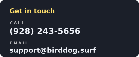 Bird Dog Surf customer service