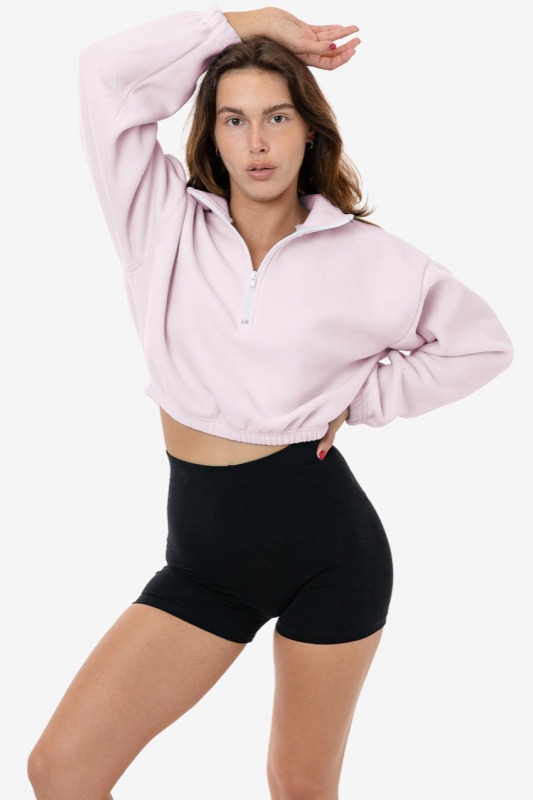 Cropped Polar Fleece Half-Zip